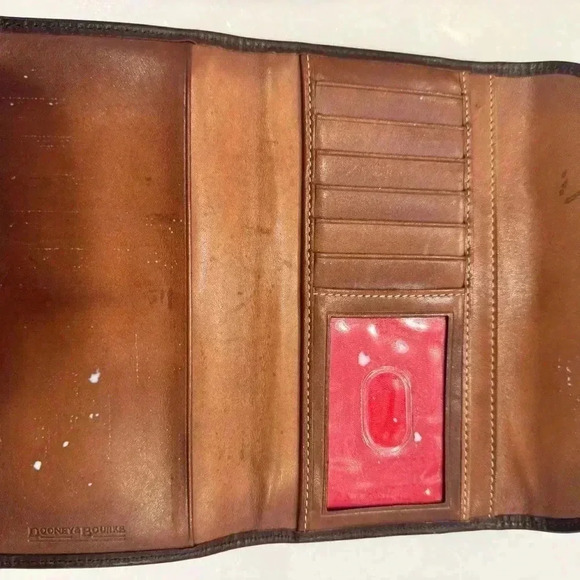 Dooney & Bourke vintage pebbled leather long wallet with front buckle - Picture 13 of 14